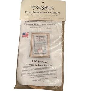 Beginner ABC Sampler Stamped Cross Stitch Kit